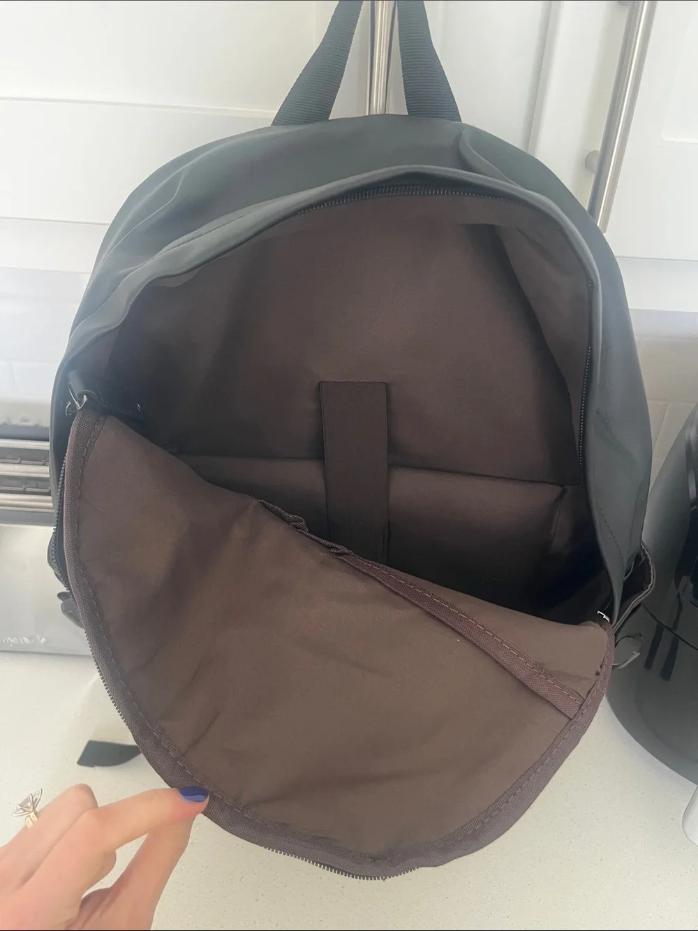 Men's Black Backpack - Minimal Everyday Pack
